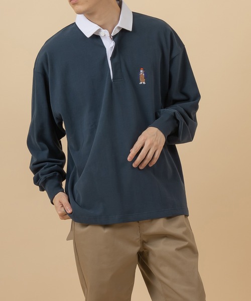 BEN DAVIS(ベンデイビス)の「【BENDAVIS/ベンデイビス】ミニゴリラワンポイント刺繍ラガーシャツ(その他トップス・メンズ・パープル/ネイビー/ブラック/アイボリー・M/L)」の15枚目の写真