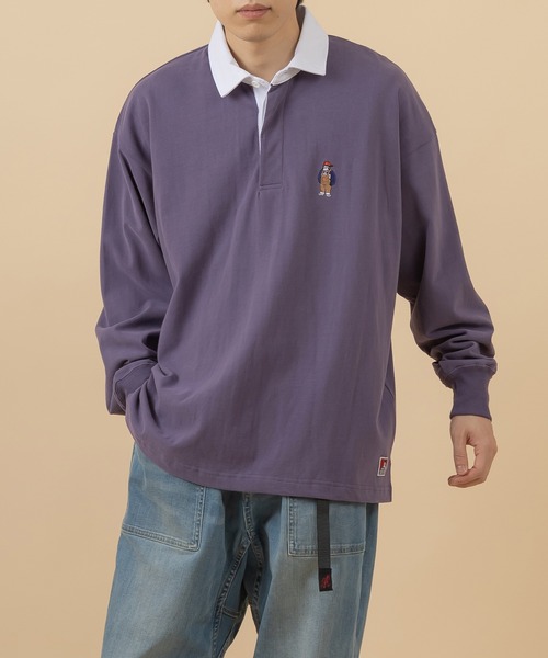 BEN DAVIS(ベンデイビス)の「【BENDAVIS/ベンデイビス】ミニゴリラワンポイント刺繍ラガーシャツ(その他トップス・メンズ・パープル/ネイビー/ブラック/アイボリー・M/L)」の16枚目の写真