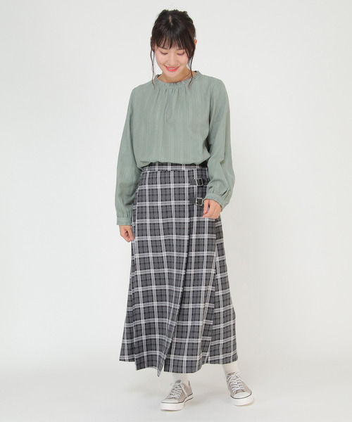 LBC（エルビーシー）の「チェックベルテッドスカート（スカート・レディース・グレー/オレンジ・M/L）」の14枚目の写真