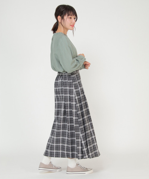 LBC（エルビーシー）の「チェックベルテッドスカート（スカート・レディース・グレー/オレンジ・M/L）」の9枚目の写真