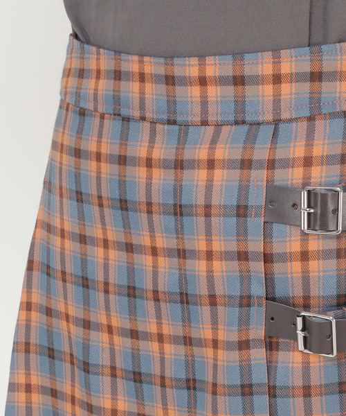 LBC（エルビーシー）の「チェックベルテッドスカート（スカート・レディース・グレー/オレンジ・M/L）」の6枚目の写真