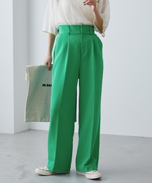 forksy. | 【forksy.】TRセンタープレス ハイウエストストレートスラックスパンツ(スラックス)