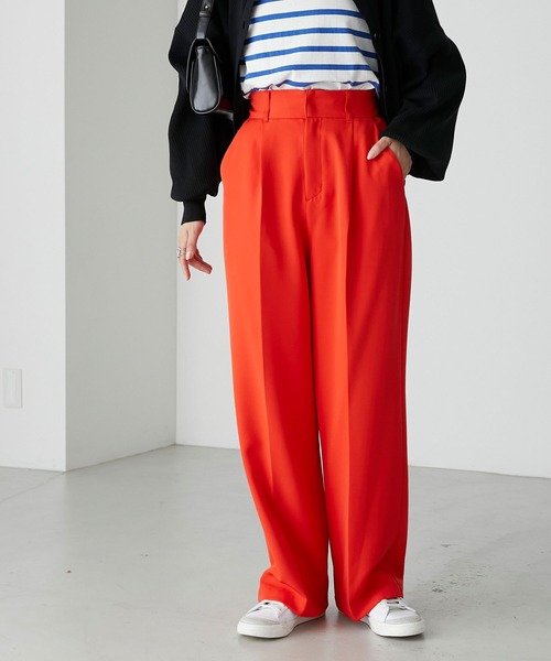 フォクシー♡ Sサイズ　ストレートパンツ　センタープレス　定価64800円 forksy. スラックス パンツ 「forksy.」センタープレス ハイ