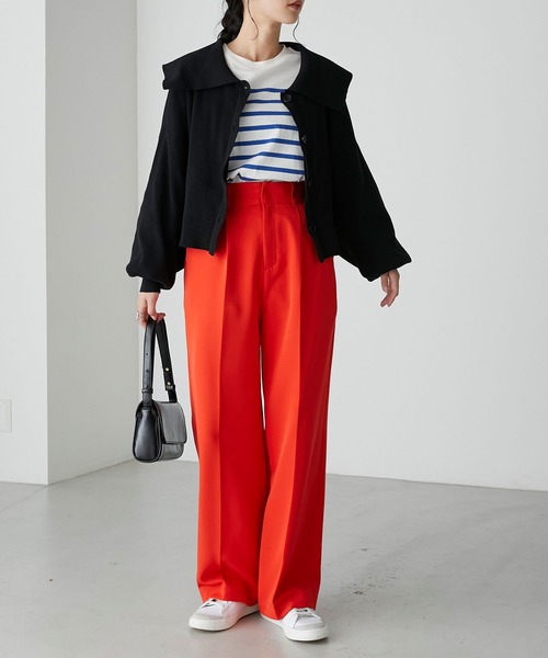 フォクシー♡ Sサイズ　ストレートパンツ　センタープレス　定価64800円 フォクシー♡ Sサイズ ストレートパンツ センタープレス 定価