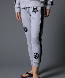 STUD MUFFIN | STUD MUFFIN/スタッドマフィン/ストレッチベア裏毛 サガラパッチ＆ロゴ サイドライン リブパンツ(スウェットパンツ)