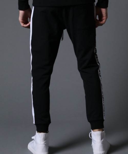 STUD MUFFIN（スタッドマフィン）の「STUD MUFFIN/スタッドマフィン/ストレッチベア裏毛 サガラパッチ＆ロゴ サイドライン リブパンツ（スウェットパンツ・メンズ・ブラック/グレー・2/4/3）」の10枚目の写真