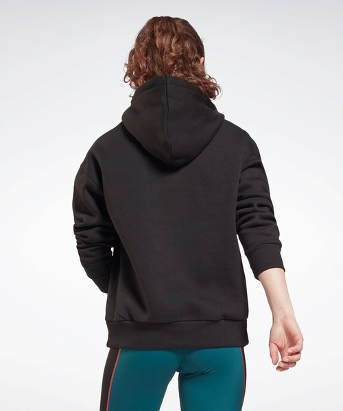 Reebok(リーボック)の「 アイデンティティ ロゴ フリース プルオーバー フーディー / Identity Logo Fleece Pullover Hoodie(パーカー・レディース・ブラック/ヘザーグレー/パープル/ホワイト・MEDIUM/X-LARGE/SMALL/LARGE/X-SMALL/XX-LARGE)」の13枚目の写真
