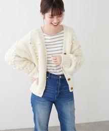 natural couture | ポンポンニットカーディガン(カーディガン/ボレロ)