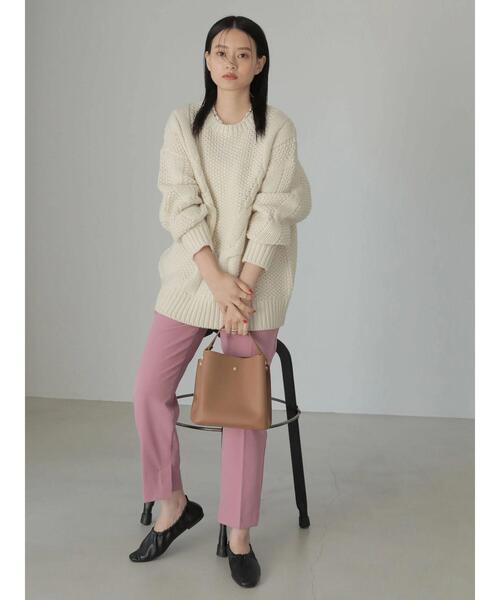 AMERICAN HOLIC(アメリカンホリック)の「斜めケーブルポコポコMixニットプルオーバー(ニット/セーター・レディース・レッド/アイボリー/ダークネイビー/ライトグレー系2・M/L)」の21枚目の写真