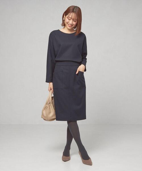 THE STATION STORE(ザ ステーション ストア)の「<closet story>ブラウス+スカート セットアップ/ワンピース -ウォッシャブル-(ワンピース・レディース・ネイビー/ライトピンク・FREE)」の4枚目の写真