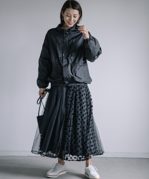 Chaco closet（チャコ クローゼット）の「軽量シャカシャカナイロンパーカ（マウンテンパーカー・レディース・ブラック/パープル/グレー・FREE）」の7枚目の写真