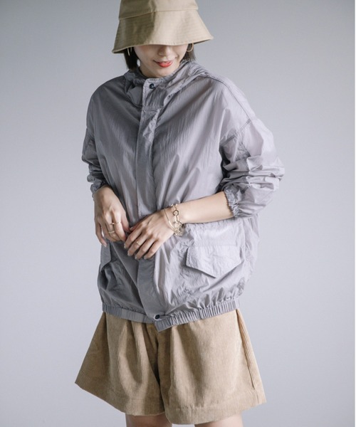 Chaco closet（チャコ クローゼット）の「軽量シャカシャカナイロンパーカ（マウンテンパーカー・レディース・ブラック/パープル/グレー・FREE）」の12枚目の写真