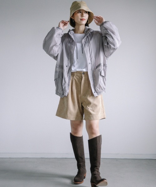 Chaco closet（チャコ クローゼット）の「軽量シャカシャカナイロンパーカ（マウンテンパーカー・レディース・ブラック/パープル/グレー・FREE）」の15枚目の写真