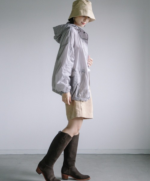 Chaco closet（チャコ クローゼット）の「軽量シャカシャカナイロンパーカ（マウンテンパーカー・レディース・ブラック/パープル/グレー・FREE）」の18枚目の写真