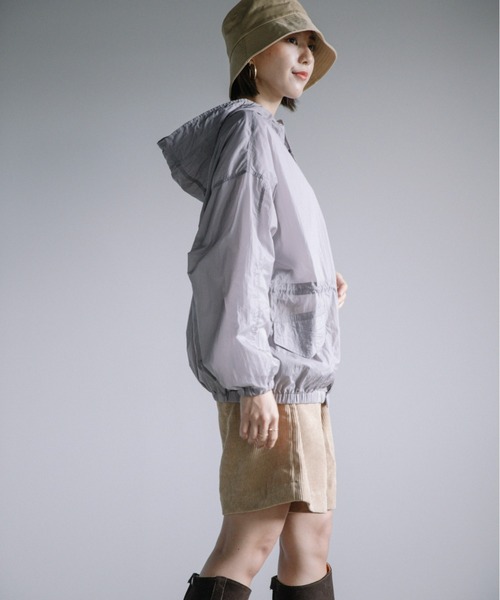 Chaco closet（チャコ クローゼット）の「軽量シャカシャカナイロンパーカ（マウンテンパーカー・レディース・ブラック/パープル/グレー・FREE）」の13枚目の写真