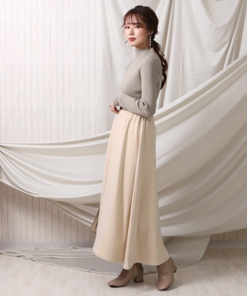 SELECT LEVERY(セレクトリベリー)の「(Wheart)裏シャギーフレアスカート(スカート・レディース・ブラック/アイボリー/ダークグレー/モカ・SMALL/MEDIUM/LARGE/X-LARGE)」の17枚目の写真