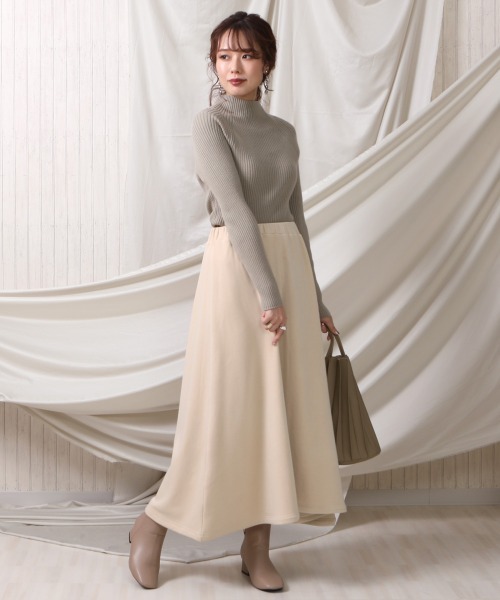 SELECT LEVERY(セレクトリベリー)の「(Wheart)裏シャギーフレアスカート(スカート・レディース・ブラック/アイボリー/ダークグレー/モカ・SMALL/MEDIUM/LARGE/X-LARGE)」の13枚目の写真