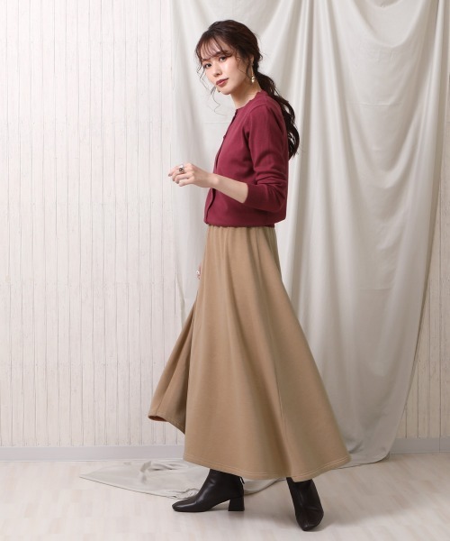 SELECT LEVERY(セレクトリベリー)の「(Wheart)裏シャギーフレアスカート(スカート・レディース・ブラック/アイボリー/ダークグレー/モカ・SMALL/MEDIUM/LARGE/X-LARGE)」の12枚目の写真