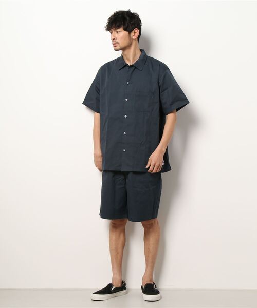 FRUIT OF THE LOOM】開襟シャツセットアップ/半袖シャツ＆ハーフパンツ