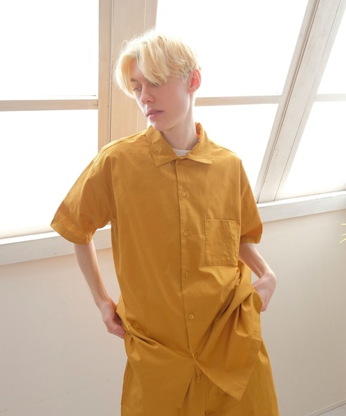 セール】【FRUIT OF THE LOOM】開襟シャツセットアップ/半袖シャツ