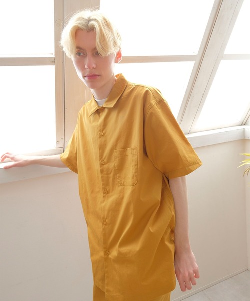 FRUIT OF THE LOOM】開襟シャツセットアップ/半袖シャツ＆ハーフパンツ