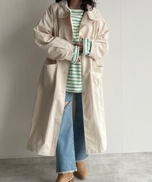 w closet | 【マルチウェイ】ハイネックロングコート(ステンカラーコート)