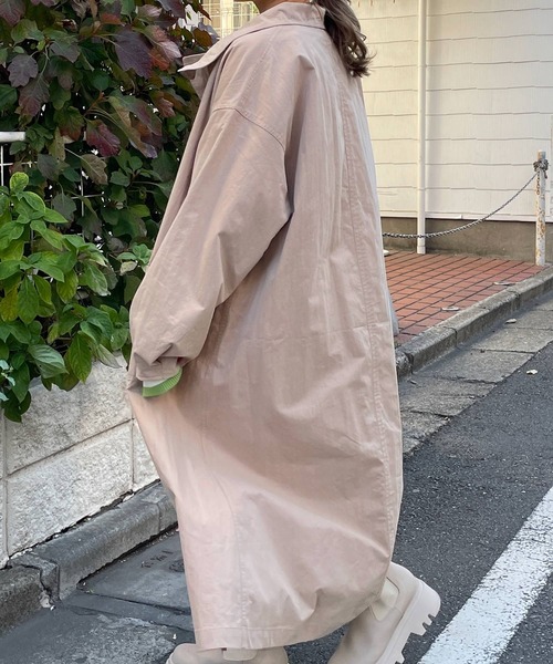 w closet（ダブルクローゼット）の「【マルチウェイ】ハイネックロングコート（ステンカラーコート・レディース・カーキ/サンドベージュ/アイボリー・FREE）」の9枚目の写真