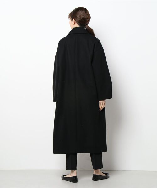 frames RAY CASSIN（フレームスレイカズン）の「ＦＩ　ニットモッサ　袖タックチェスターコート②（チェスターコート・レディース・ブラック・FREE）」の3枚目の写真