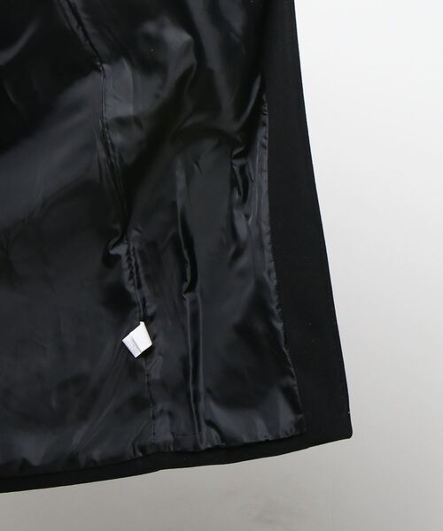 frames RAY CASSIN（フレームスレイカズン）の「ＦＩ　ニットモッサ　袖タックチェスターコート②（チェスターコート・レディース・ブラック・FREE）」の4枚目の写真