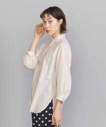 BEAUTY&YOUTH UNITED ARROWS | BY コットンスタンド 9分袖 フリルシャツ -ウォッシャブル-(シャツ/ブラウス)
