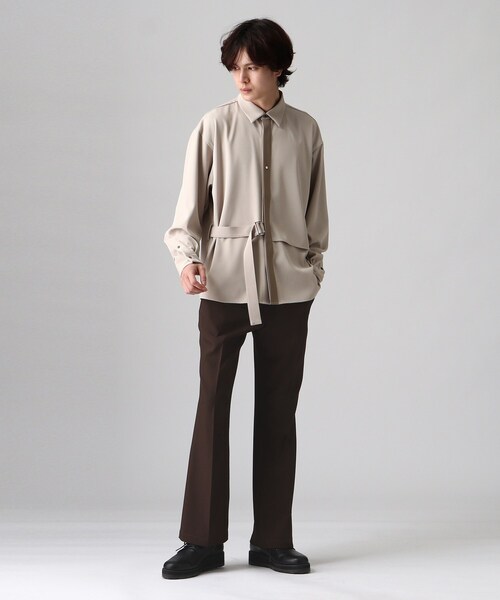 tk.TAKEO KIKUCHI(ティーケータケオキクチ)の「◆【WEB限定】ルースタークロスフレアパンツ(その他パンツ・メンズ・ブラック/ダークグリーン/ブラウン系その他/ライトベージュ・01/02/03)」の17枚目の写真