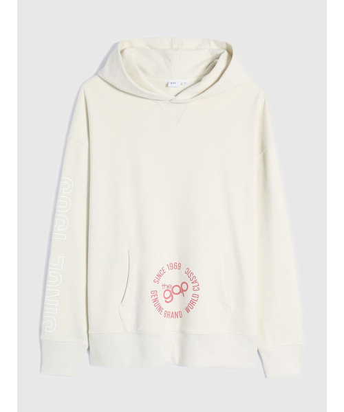 GAP(ギャップ)の「サークルgapロゴ プルオーバー パーカー(パーカー・メンズ・グレー/ブルー/ホワイト系その他・S/M/L/XL/XS/XXS)」の11枚目の写真