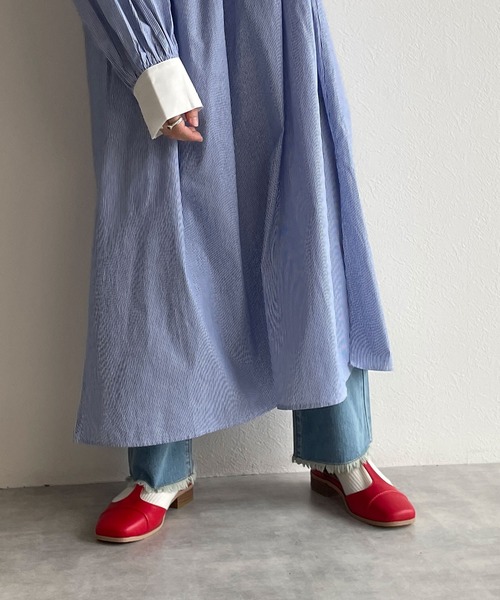 w closet（ダブルクローゼット）の「Tストラップパンプス（パンプス・レディース・ホワイト/ブラック/レッド・M/L）」の12枚目の写真