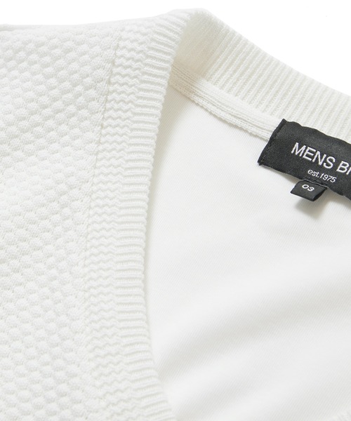 MEN'S BIGI（メンズビギ）の「ハイツイストコットン VネックTシャツ（Tシャツ/カットソー・メンズ・ホワイト/ブラック/ブルー・01/02/03）」の14枚目の写真