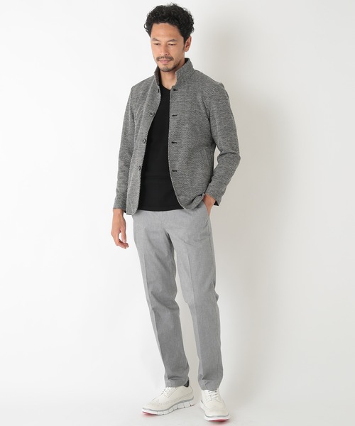 MEN'S BIGI（メンズビギ）の「ハイツイストコットン VネックTシャツ（Tシャツ/カットソー・メンズ・ホワイト/ブラック/ブルー・01/02/03）」の8枚目の写真