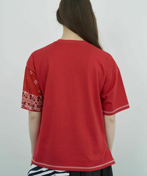 FRAPBOIS(フラボア)の「バンダナT(Tシャツ/カットソー・レディース・ブラック/レッド・2/1)」の4枚目の写真