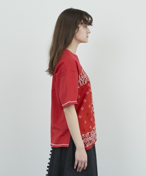 FRAPBOIS(フラボア)の「バンダナT(Tシャツ/カットソー・レディース・ブラック/レッド・2/1)」の5枚目の写真