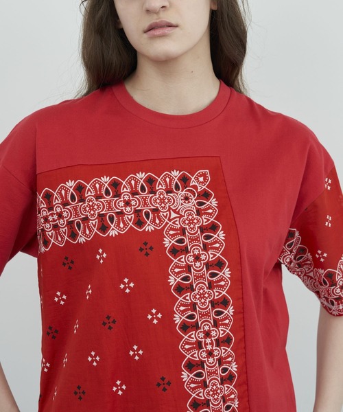 FRAPBOIS(フラボア)の「バンダナT(Tシャツ/カットソー・レディース・ブラック/レッド・2/1)」の7枚目の写真