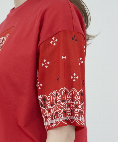 FRAPBOIS(フラボア)の「バンダナT(Tシャツ/カットソー・レディース・ブラック/レッド・2/1)」の8枚目の写真