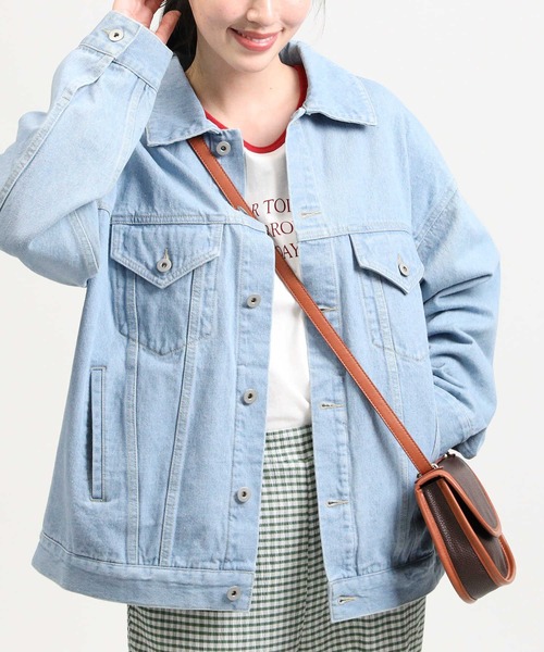 HONEYSUCKLE ROSE（ハニーサックルローズ）の「【HONEYSUCKLE ROSE】ビッグデニムジャケット（デニムジャケット・レディース・ダークインディゴブルー/ライトインディゴブルー・L/M）」の9枚目の写真