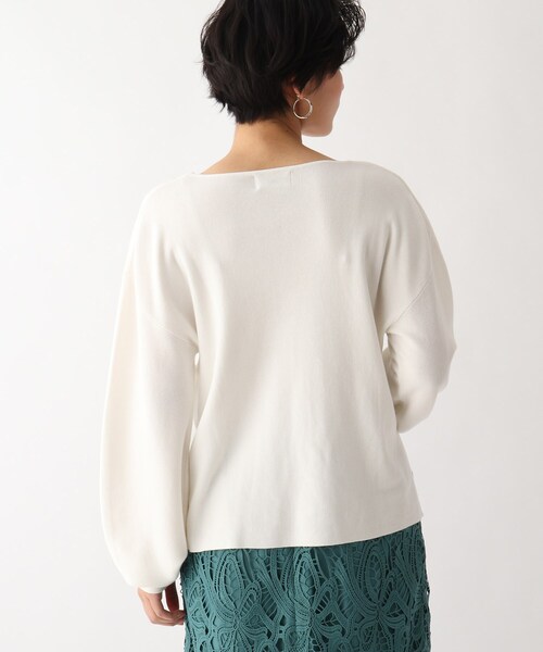 OPAQUE.CLIP（オペークドットクリップ）の「◆【CORCORAN】ピマコットン ボリュームスリーブニット（ニット/セーター・レディース・ブルー/ライトパープル/黄緑系/グリーン/ホワイト系/ブラック・38/42/36/40）」の9枚目の写真