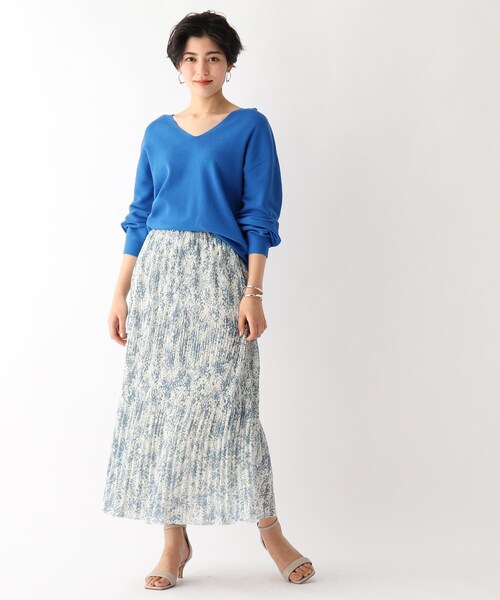 OPAQUE.CLIP（オペークドットクリップ）の「◆【CORCORAN】ピマコットン ボリュームスリーブニット（ニット/セーター・レディース・ブルー/ライトパープル/黄緑系/グリーン/ホワイト系/ブラック・38/42/36/40）」の19枚目の写真