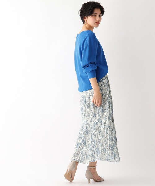 OPAQUE.CLIP（オペークドットクリップ）の「◆【CORCORAN】ピマコットン ボリュームスリーブニット（ニット/セーター・レディース・ブルー/ライトパープル/黄緑系/グリーン/ホワイト系/ブラック・38/42/36/40）」の20枚目の写真