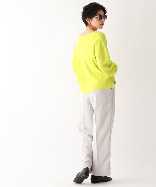 OPAQUE.CLIP（オペークドットクリップ）の「◆【CORCORAN】ピマコットン ボリュームスリーブニット（ニット/セーター・レディース・ブルー/ライトパープル/黄緑系/グリーン/ホワイト系/ブラック・38/42/36/40）」の22枚目の写真