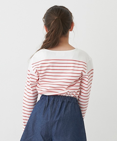 Lycee mine（リセマイン）の「【リンク】パネルボーダーT（Tシャツ/カットソー・キッズ・レッド/ブルー/エメラルド・S/M）」の12枚目の写真