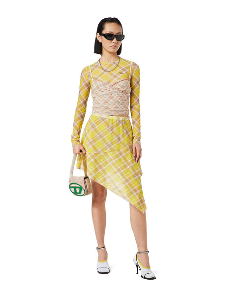 DIESEL（ディーゼル）の「レディース シースルー チェック柄 長袖 トップス（その他トップス・レディース・イエロー系その他/ブラック系その他/オレンジ・SMALL/MEDIUM/LARGE/X-LARGE）」の7枚目の写真