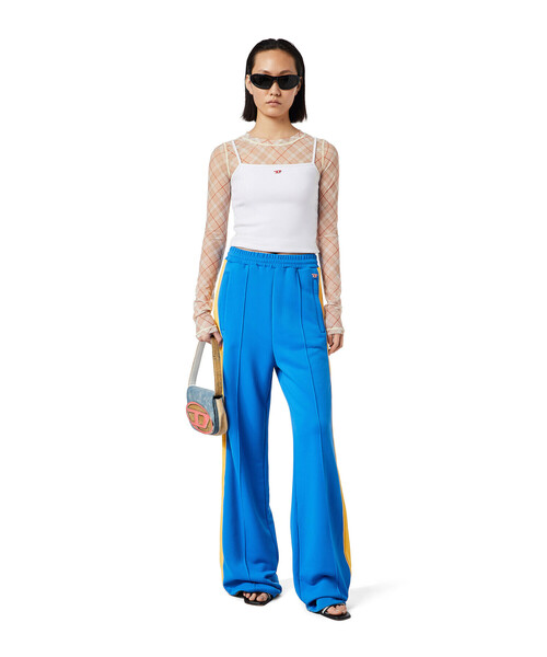 Diesel ディーゼル Dロゴ シースルー チェック 長袖トップス L DIESEL（ディーゼル）の「レディース シースルー チェック柄 長袖