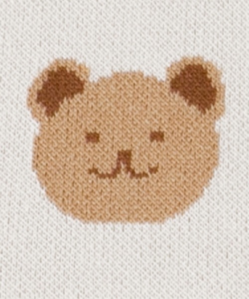 PairPair（ペアペア）の「クマ柄ニットベスト(ユニセックス)（ベスト・レディース・ブラック/アイボリー・フリー）」の8枚目の写真