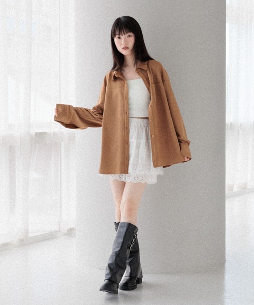 Heather（ヘザー）の「カップツキリブキャミ２　279752（キャミソール・レディース・オフホワイト/ブラック/ブラウン/ブルー/ネイビー系/ピンク系/グレー/ホワイト系その他5/グレー系その他/ブラウン系その他・S/M）」の18枚目の写真