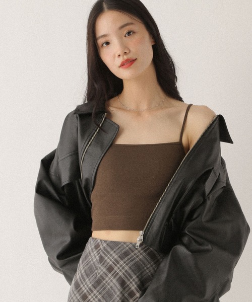 HIGH-CLASS グリーン　美品 カップツキリブキャミ2 279752（キャミソール）｜Heather（ヘザー）の